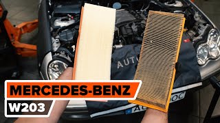 Cum se înlocuiește filtru de aer motor pe MERCEDES-BENZ W203 Clasa C [TUTORIAL AUTODOC]