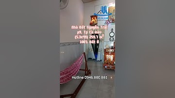 Nhà Đất Nguyễn Trãi phường 9, Tp Cà Mau. (5.3x49) 259.7m². 100% Đất ở đô thị