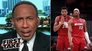 FIRST TAKE | THE HEAT ARE IN TROUBLE! - Stephen A. Questions the Giannis-Bam Duo