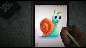 HOW TO DRAW A SNAIL 🐌  \ IPAD PRO DIGITAL ART