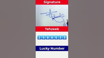 Tehzeeb Signature and Lucky Number