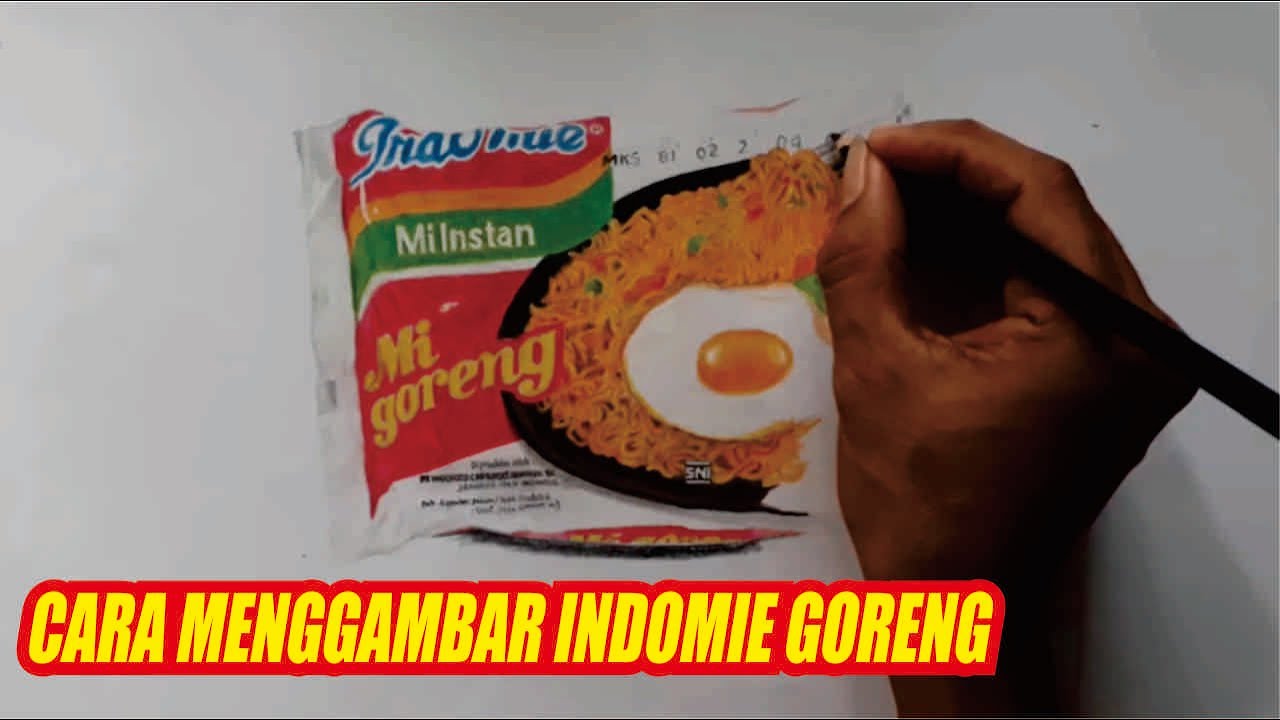 CARA MENGGAMBAR INDOMIE GORENG
