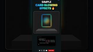 Card Glowing Effect in HTML & CSS | CSS Hover Animation Tutorial 🔥 News