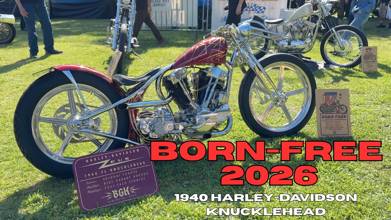 1940 Harley-Davidson Custom Chopper at Born-Free #DicEtv - YouTube