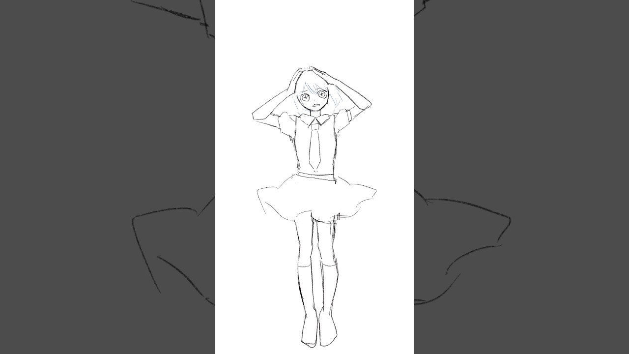 ラフ画公開】アニメーションのラフ画がすごい……!‼️【てきとうメイク