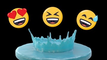 Crown colour splash . Realflow Cinema 4D.