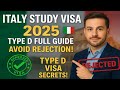 🇮🇹 Italy Study Visa Type D 2025 Full Process Explained!