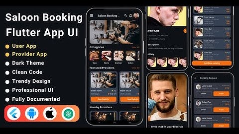 AI-Powered Saloon Provider & Owner App UI Kit | Flutter Booking App UI for Saloon Management
