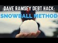 Dave Ramsey snowball method for paying off debt