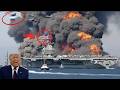 A US aircraft carrier carrying 100 fighter jets was destroyed by a Russian Yak-141 fighter jet.