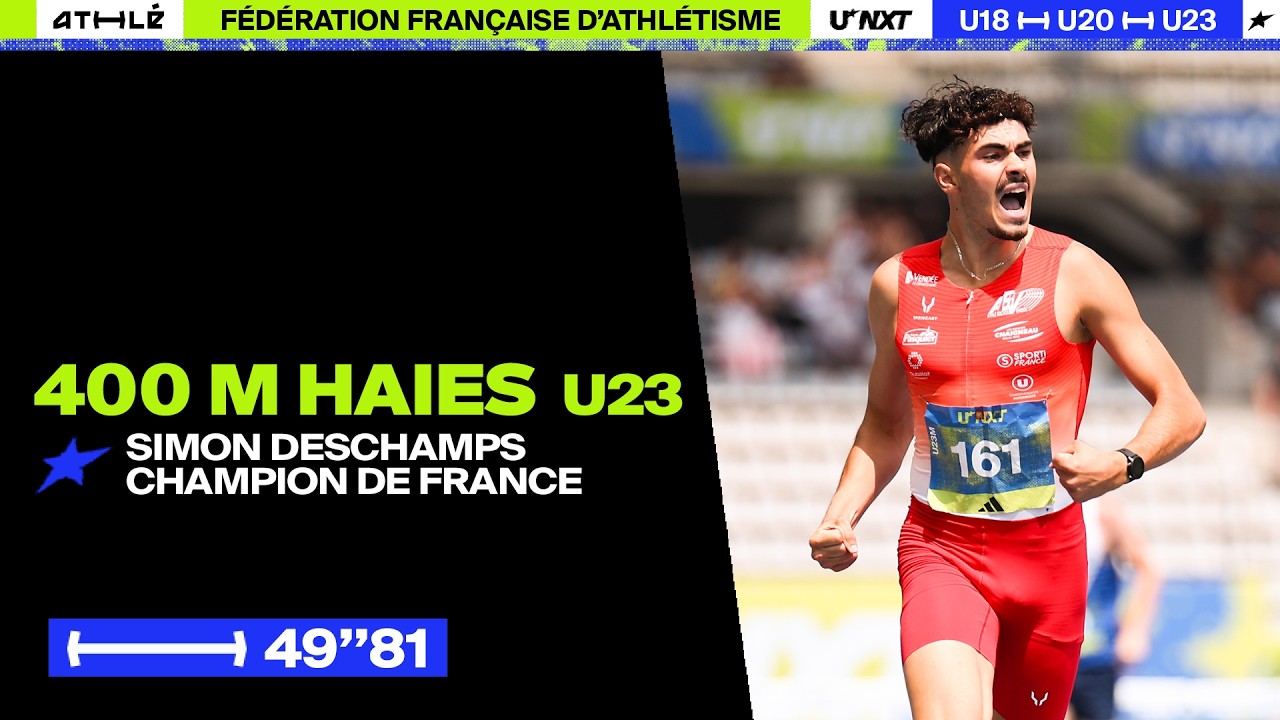 Simon Deschamps tout près du record des championnats sur le 400 m haies U23 ! | Paris 2026