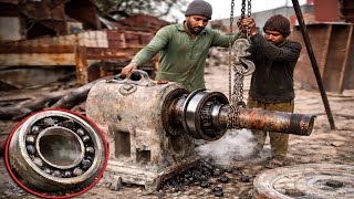 Download Lagu How Broken Shaft Bearing Is Replaced in Stone Crusher Machine MP3