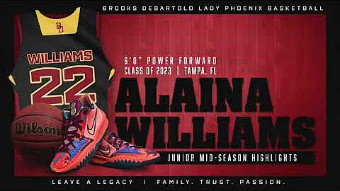 Alaina Williams c/o 2023 Junior Season First Half ...