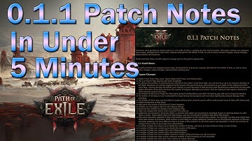 0.1.1 Patch Notes In 5 Minutes! [Path of Exile 2]