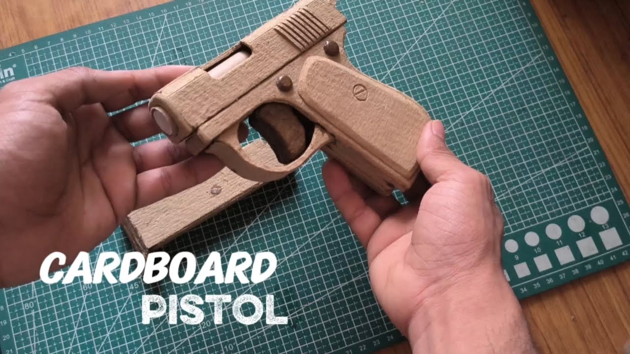 Cardboard pistol that shoots || how to make cardboard gun that shoots 