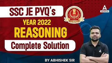 SSC JE Reasoning Previous Papers | SSC JE Reasoning Classes 2023 | By Abhishek Kaushik
