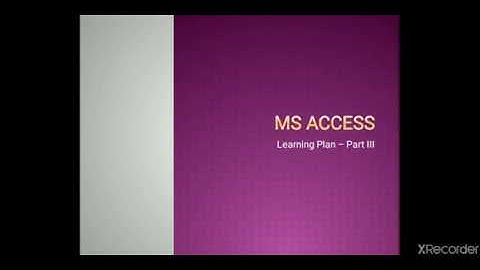 Class 8, Computer Science, MS Access, Part 3