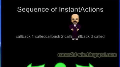 Cocos2d for windows sample : action Test