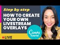 Livestream overlay tutorial (Create overlays for your livestreams - SUPER easy Canva tutorial)