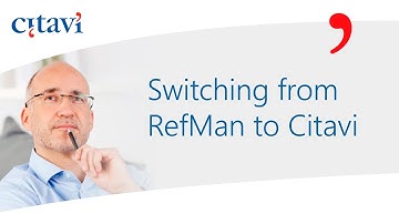 Switching from RefMan to Citavi