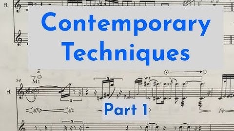 Contemporary Techniques Part 1
