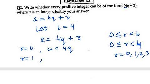 Ex 1.2 Q1 NCERT Exemplar Class 10|| Write whether every positive integer can be of the form 4q + 2,