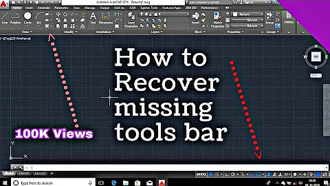 How to recover missing toolbar in Auto cad