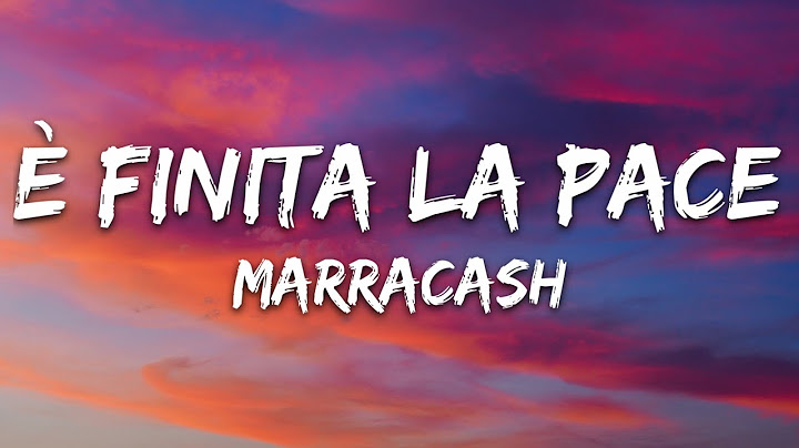 Marracash - È FINITA LA PACE (Testo/Lyrics)