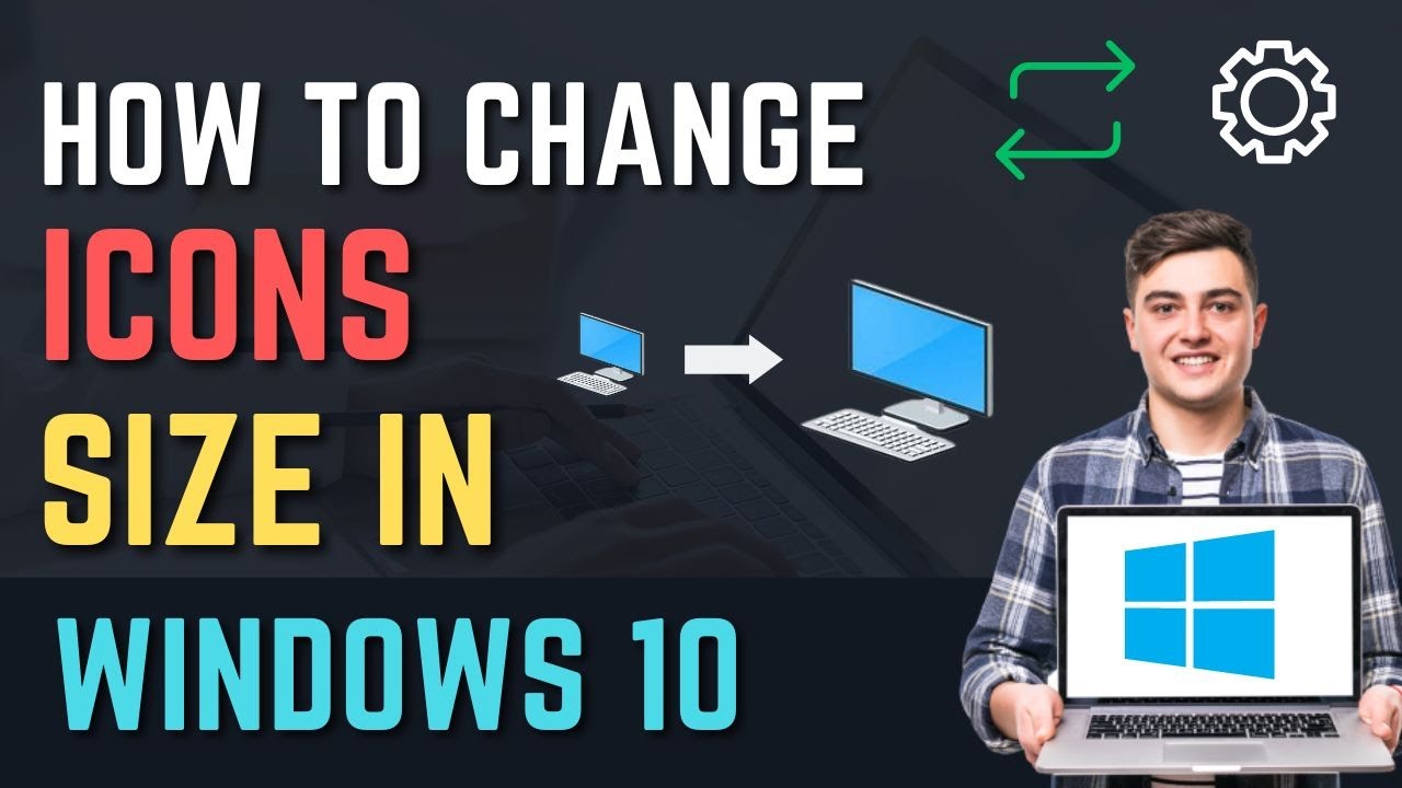 How To Change Icons Size Windows 10 Youtube