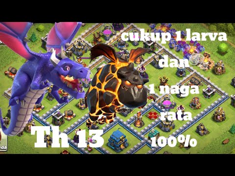 CARA attack Acer super (SPEL hilang)yg irit akan tentara ( 1 naga & 1 larva saja ) #COC