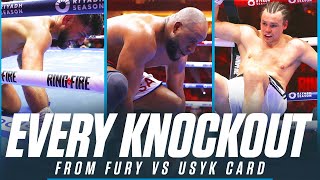 Every Knockout From Fury Vs Usyk Undercard | Highlights