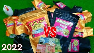 WOW!!! HADIAH UANGNYA GEELAA!!! UNBOXING SNACK AMIDAS 1 vs AMIDAS 2