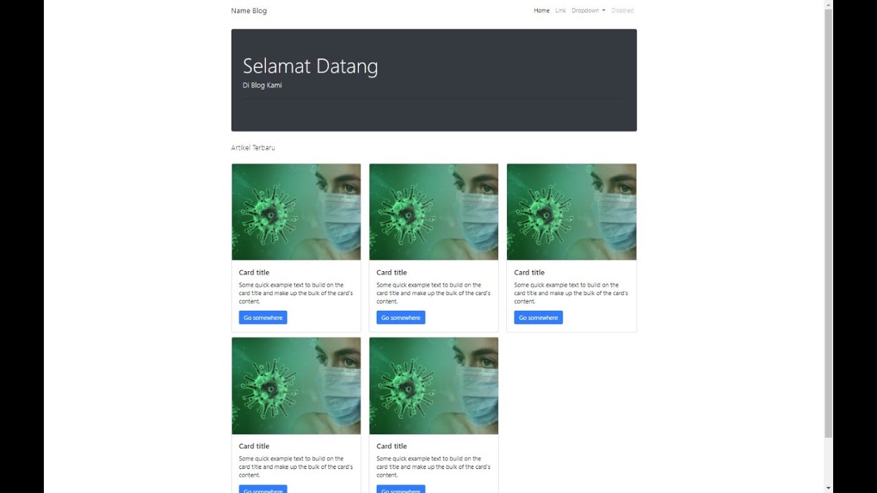 Tutorial Membuat Blog Sederhana Dengan bootstrap 4 - YouTube