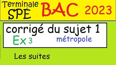 Le corrigé du BAC 20 mars 2023 - spé Maths - Les suites et Python