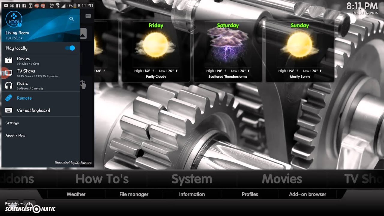 Use Droid Device As A Remote For Kodi