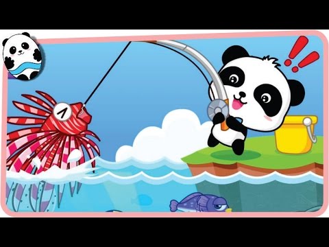 Baby Panda Happy Fishing - Learn about Sea Animals - Babybus Game for Kids