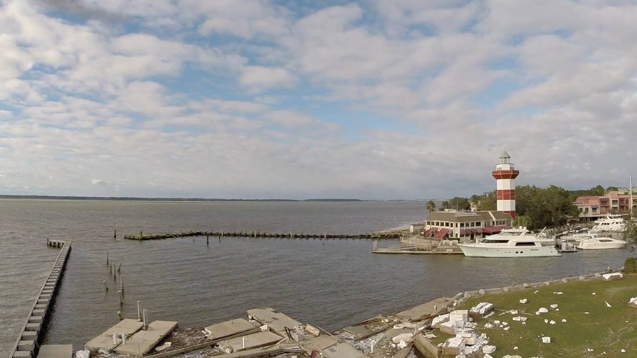 Hurricane Matthew Harbour Town – Hilton Head Island - YouTube