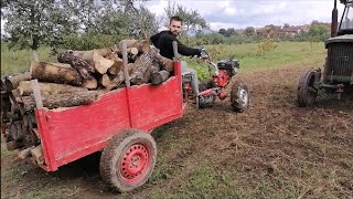 Cărăm Lemne Cu Motocultorul In Condiți Grele