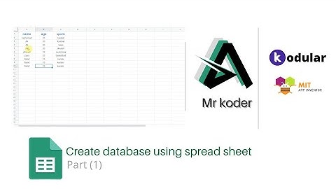 create database with spreadsheet in kodular |MIT App Inventor