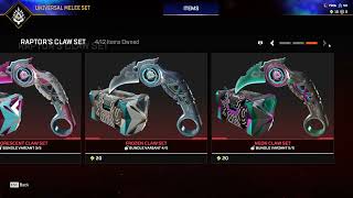 (Sold)Wraith+Universal Heirloom Raptors Claw 36000 LT kill 26K Kills Wraith 605 Legs Season 4-25 BP
