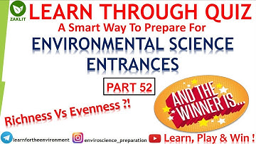 Learn Through Quiz (Answers)_Prepare For Environmental Science Entrances(Part52)