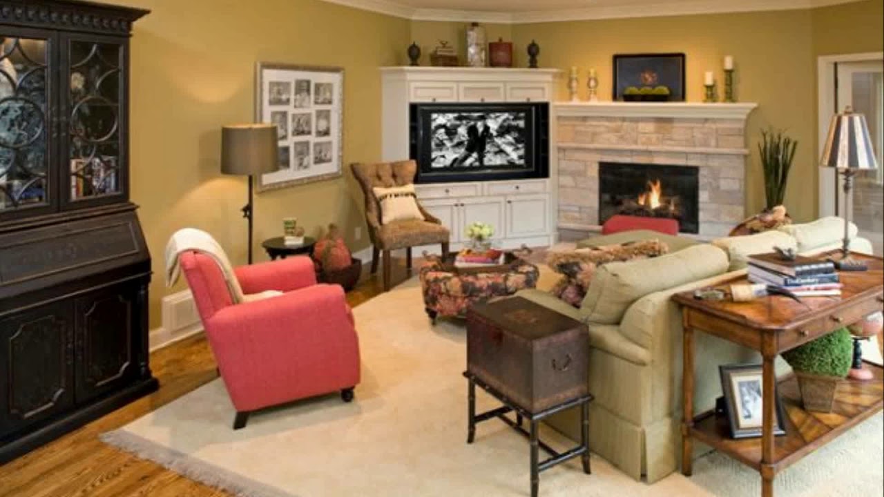 Living Room Setup With Corner Tv - YouTube