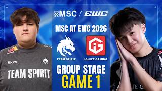 [GAME 1] TEAM SPIRIT vs IGNITE GAMING MSC AT EWC 2026 GROUP STAGE | TS vs IGN