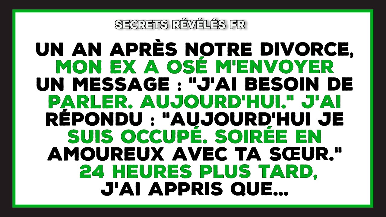 Un An Après Le Divorce, Mon Ex Me Recontacte D’urgence. Je Réponds Calmement Que Je Suis Occupé(e).