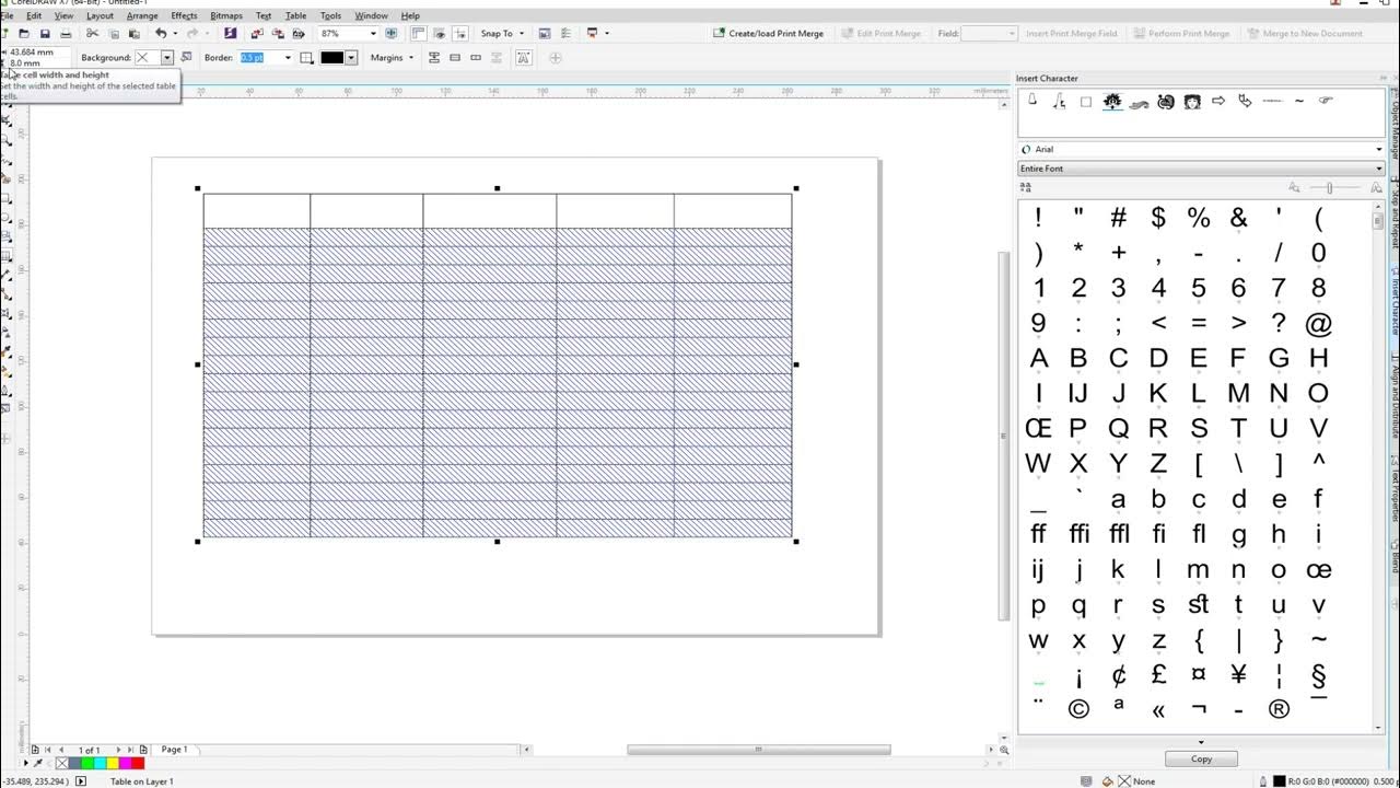 How to make table in coreldraw YouTube