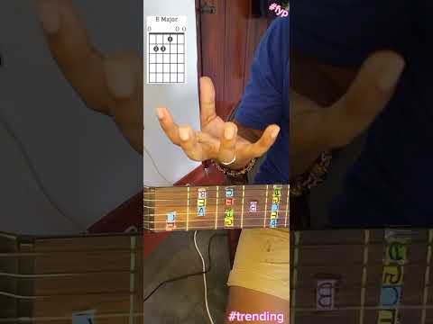How to play Guitar ( sinhala) ''E major '' Easy guitar tutorial for beginners ( lesson 05)