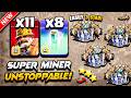 Th18 SUPER MINER Attack Clash of Clans | Best TH18 Attack Strategy With SUPER MINER Town Hall 18 COC
