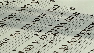 Adding staves and bar lines to the Salve Regina