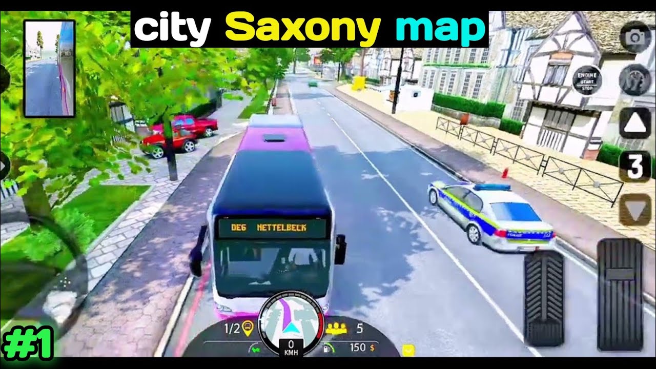 best city Saxony map Route first Bus Simulator Android mobile gameplay ...