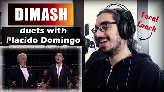 DIMASH & PLACIDO DOMINGO Amazing Duet!! // REACTION & ANALYSIS by Rock Vocal Coach